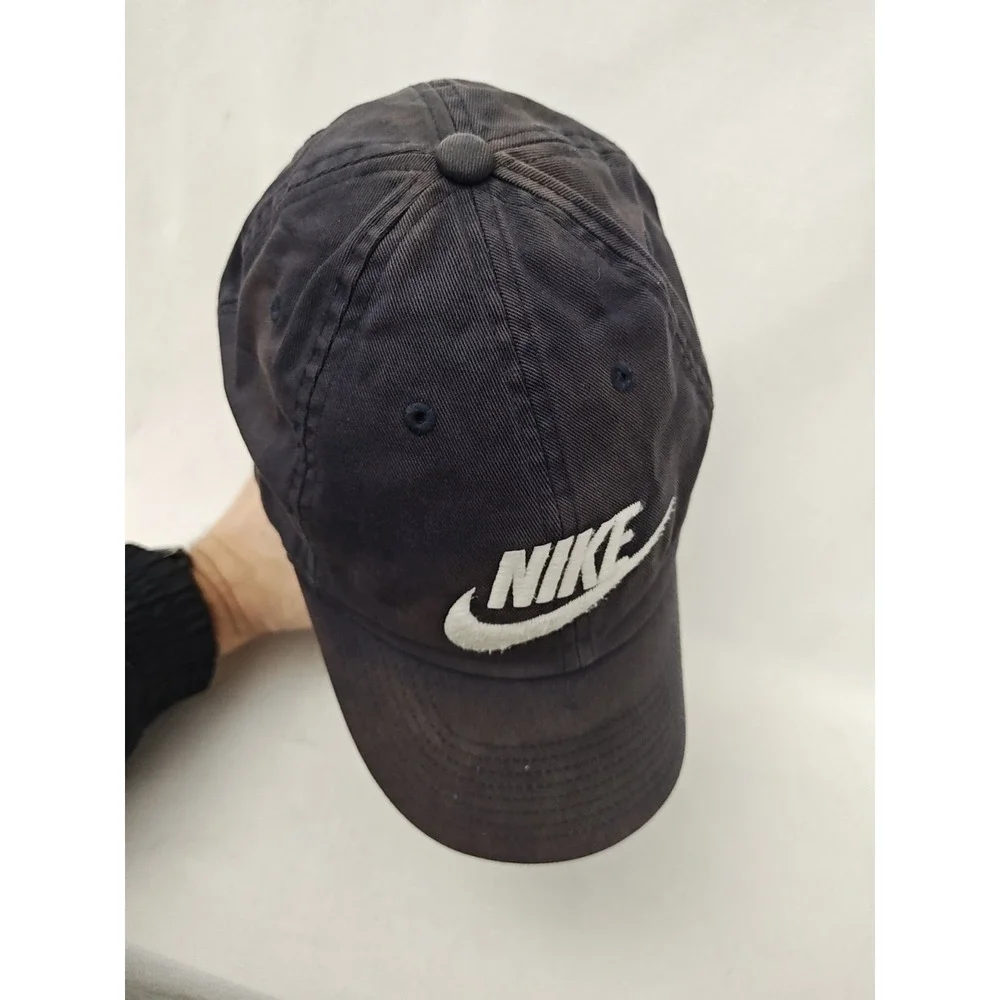 Nike Cotton Hat Navy Blue Washed One Size Adjustable Lightweight OSFA 626305-451